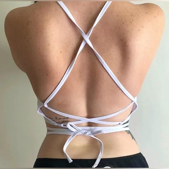 NWT Doll Life Halter Crop Top White with Pink Letters Barbiecore - Picture 3 of 3